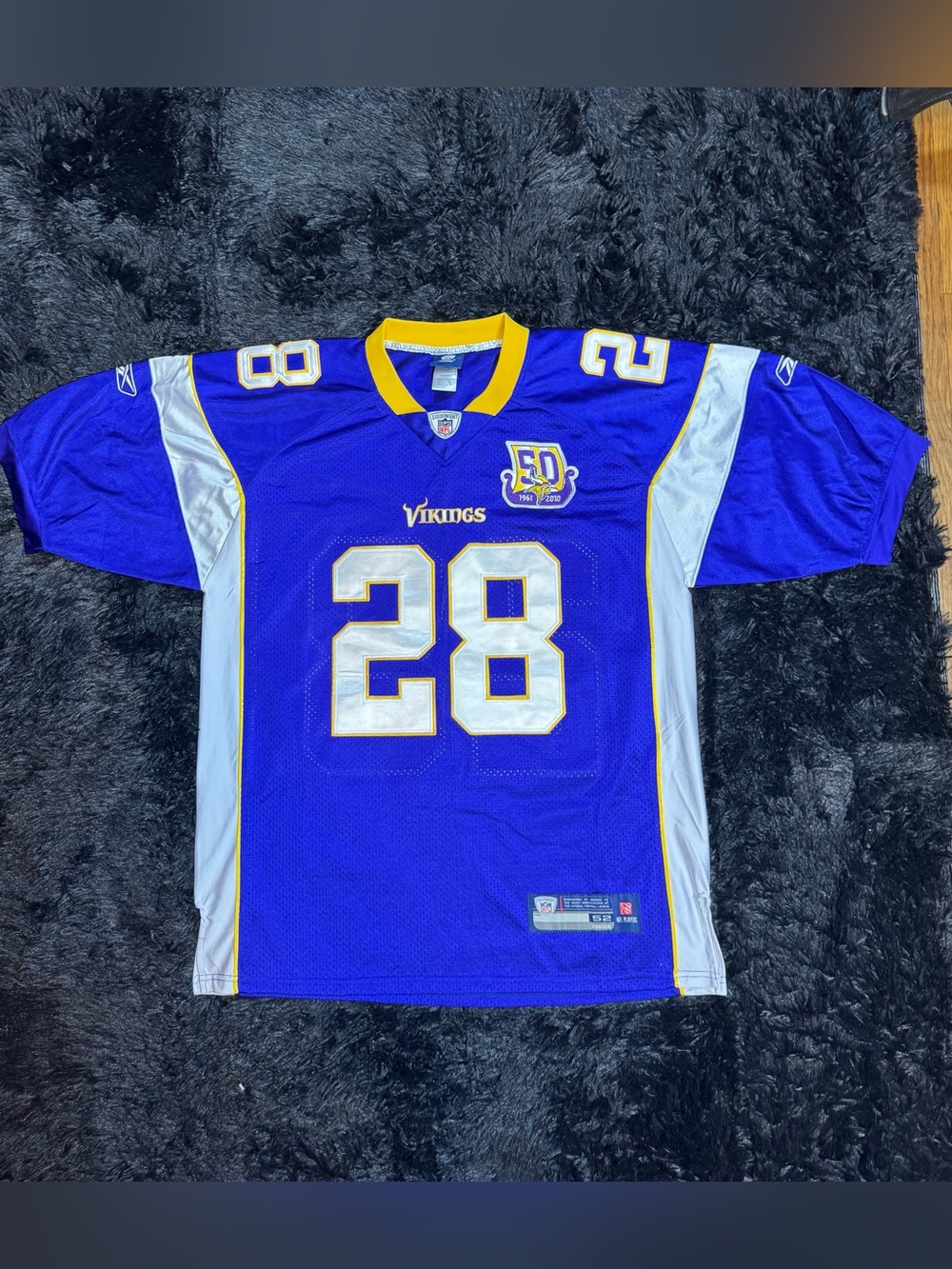 Vintage Adrain Peterson Minnesota Vikings 50th Anniversary Jersey
